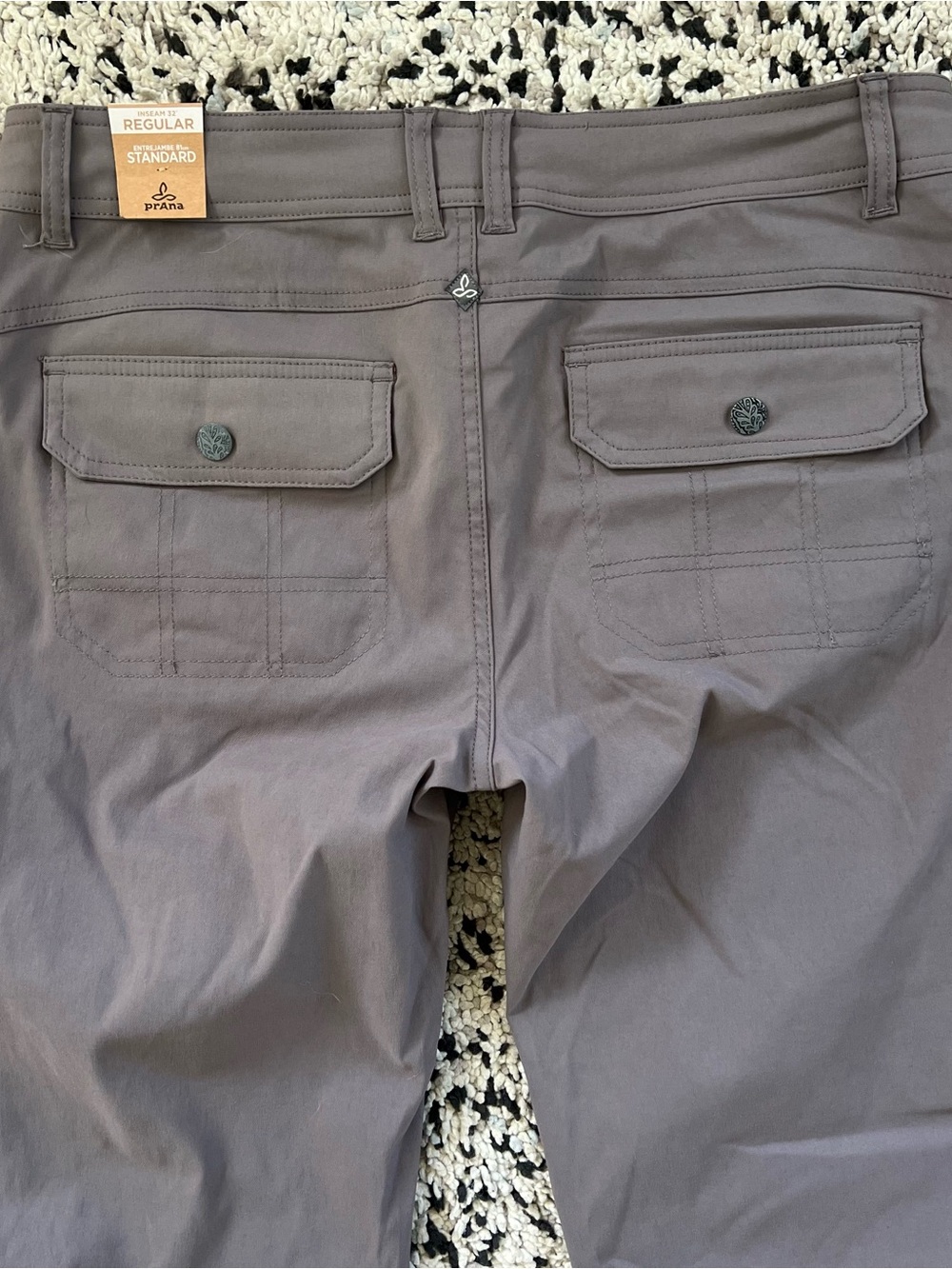 PrAna Halle Pants Grey Moonrock Roll Up Hiking Convertible Women’s 12 New - Picture 11 of 16
